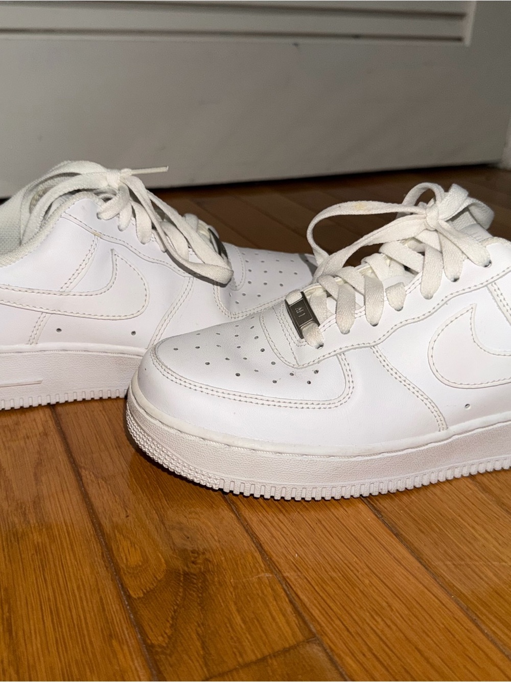 Nike Kids White Low-Top Leather Sneakers